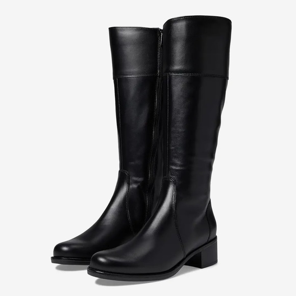 La CANADIENNE Shoes - La Canadienne Passion Black Leather Knee high boots luxury riding 6 block heel